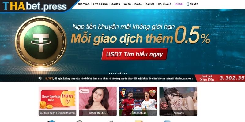 Vào THABET trên web/ app