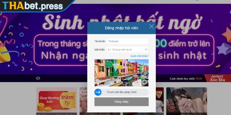 Cách đăng nhập THABET bằng ứng dụng điện thoại
